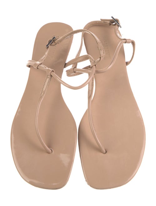 Schutz Patent Leather T-Strap Sandals