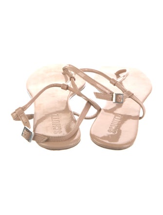Schutz Patent Leather T-Strap Sandals