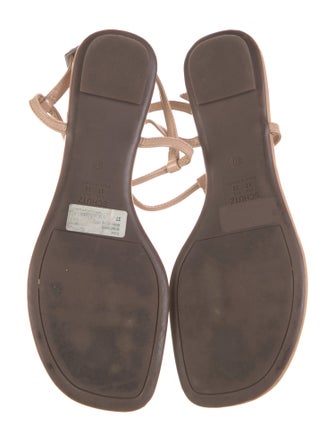 Schutz Patent Leather T-Strap Sandals