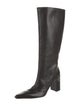 Schutz Leather Whipstitch Trim Boots