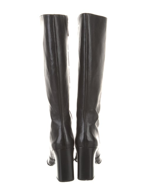 Schutz Leather Whipstitch Trim Boots