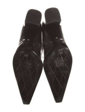 Schutz Leather Whipstitch Trim Boots