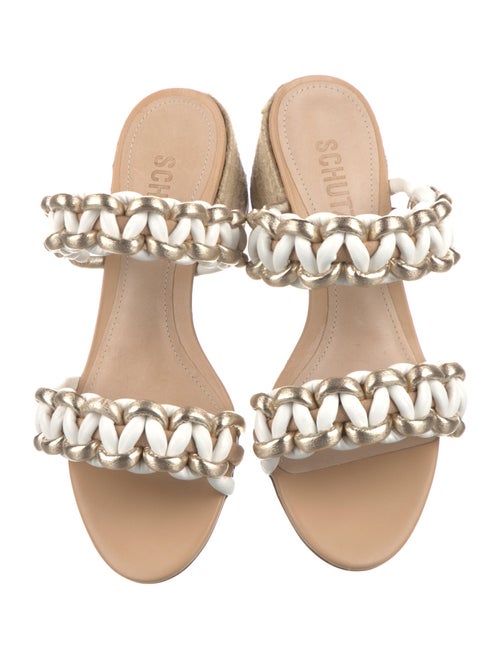 Schutz Leather Slides