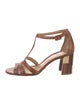 Schutz Leather T-Strap Sandals
