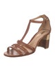 Schutz Leather T-Strap Sandals