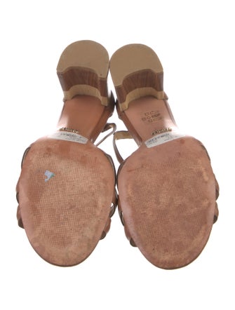 Schutz Leather T-Strap Sandals