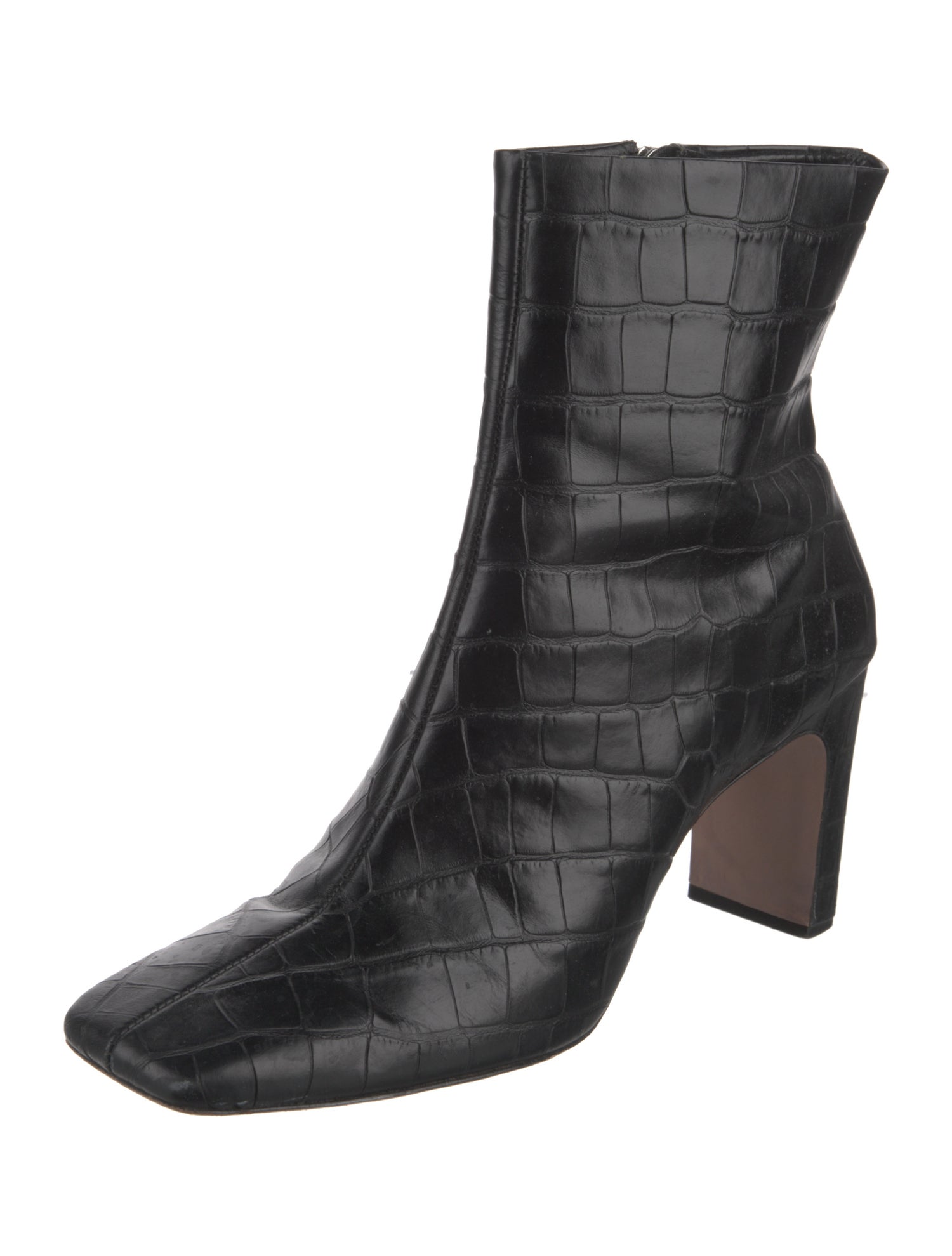 Schutz Embossed Leather Boots