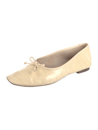 Schutz Embossed Leather Ballet Flats