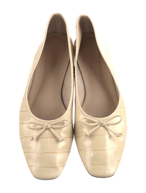 Schutz Embossed Leather Ballet Flats