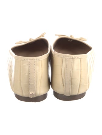 Schutz Embossed Leather Ballet Flats