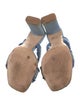 Schutz Denim Raw-Edge Trim Slides