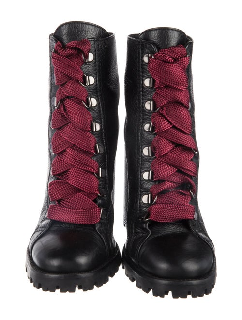 Schutz Leather Lace-Up Boots