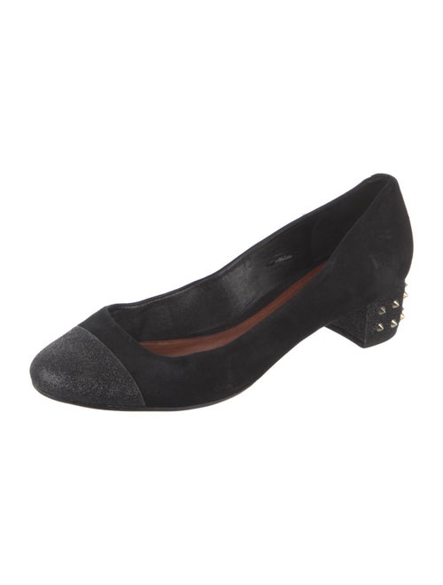 Schutz Suede Glitter Accents Pumps