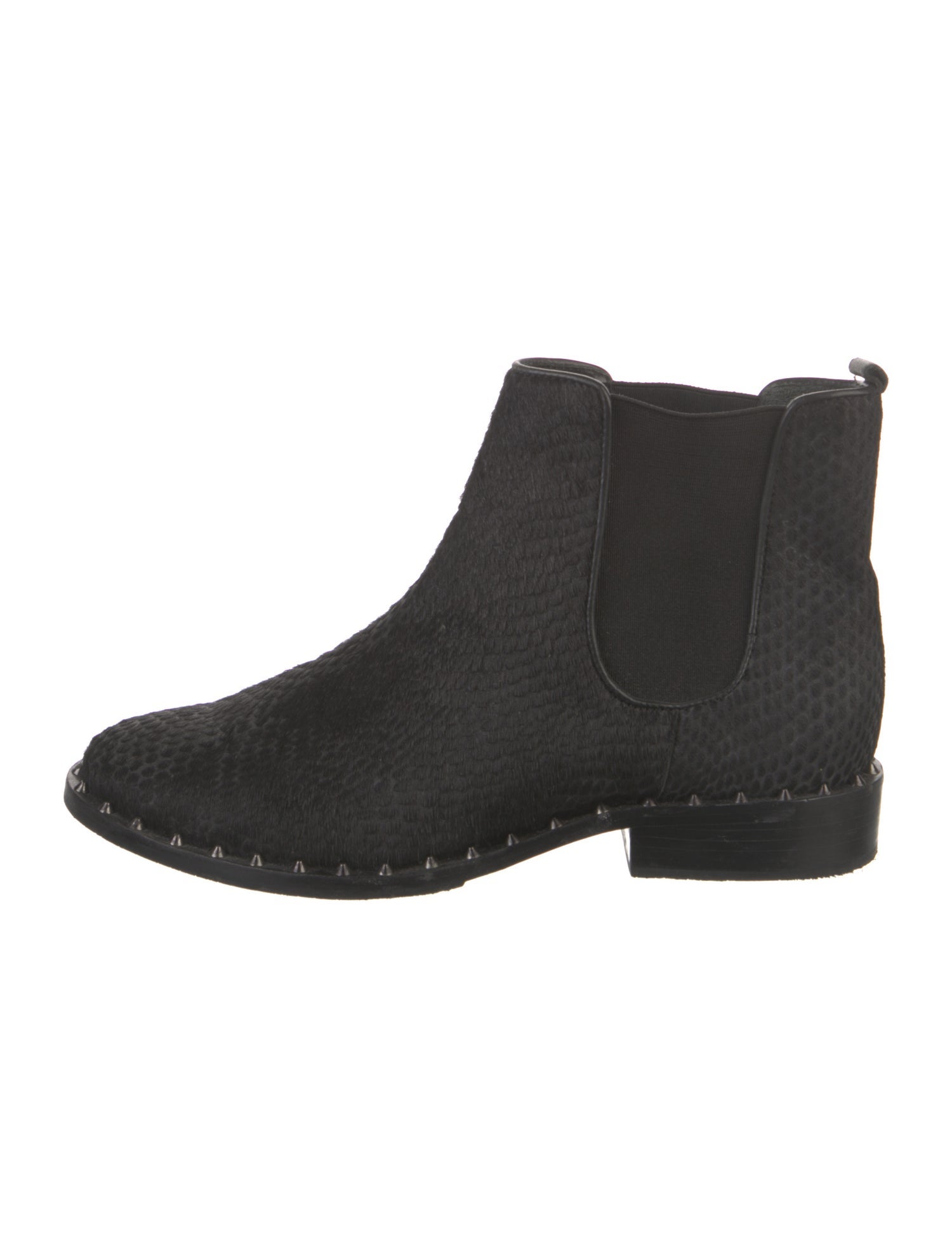 Schutz Leather Studded Accents Chelsea Boots