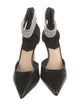 Schutz Leather Crystal Embellishments D'Orsay Pumps