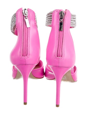 Schutz Leather Crystal Embellishments D'Orsay Pumps