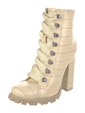 Schutz Leather Lace-Up Boots