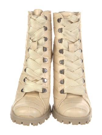 Schutz Leather Lace-Up Boots