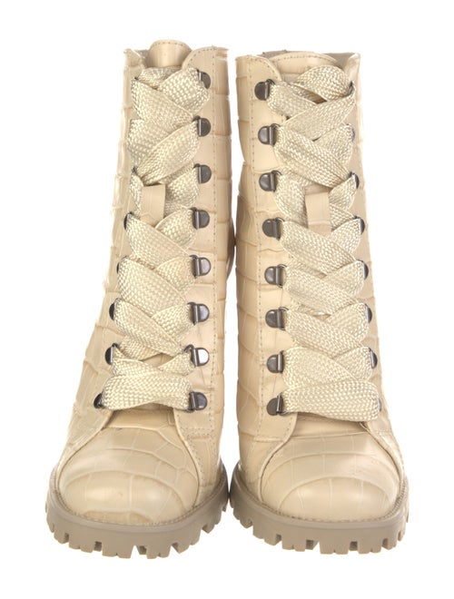 Schutz Leather Lace-Up Boots