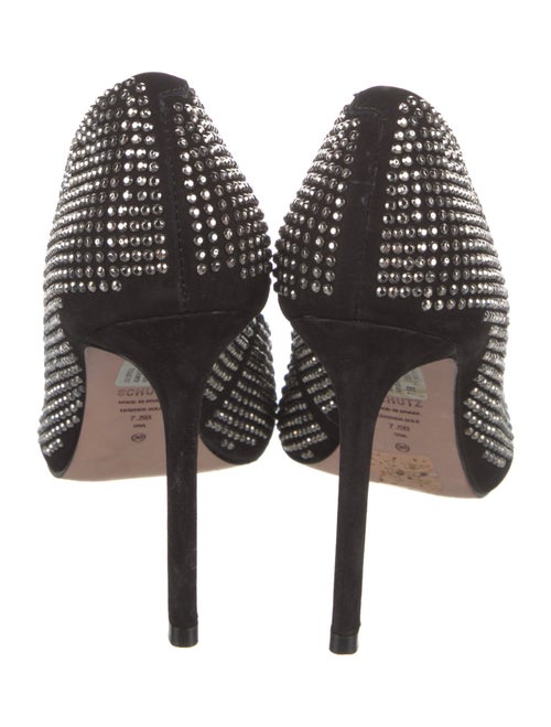 Schutz Suede Crystal Embellishments Pumps