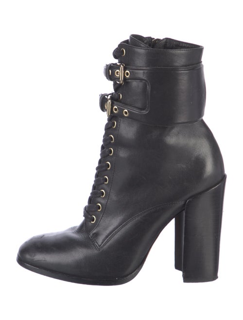 Schutz Leather Combat Boots