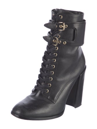 Schutz Leather Combat Boots