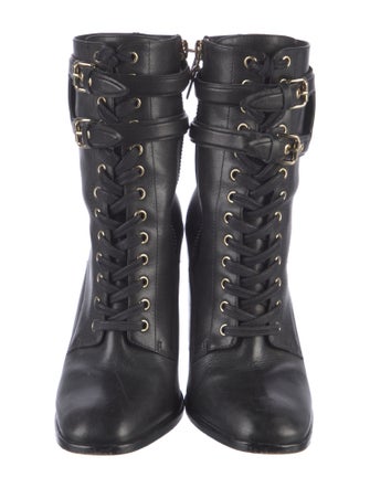 Schutz Leather Combat Boots