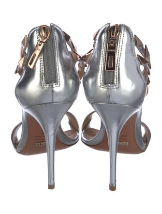 Schutz Leather T-Strap Sandals