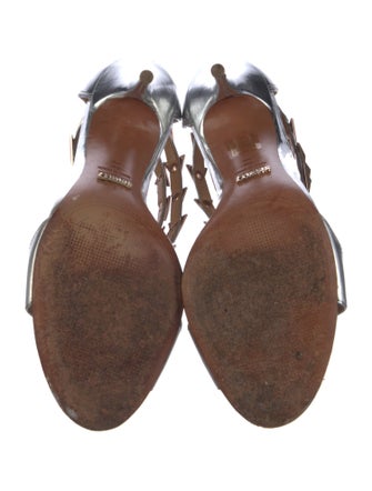 Schutz Leather T-Strap Sandals