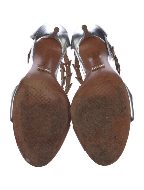 Schutz Leather T-Strap Sandals