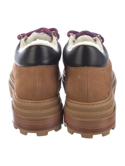 Schutz Suede Colorblock Pattern Lace-Up Boots