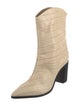 Schutz Embossed Leather Western Boots