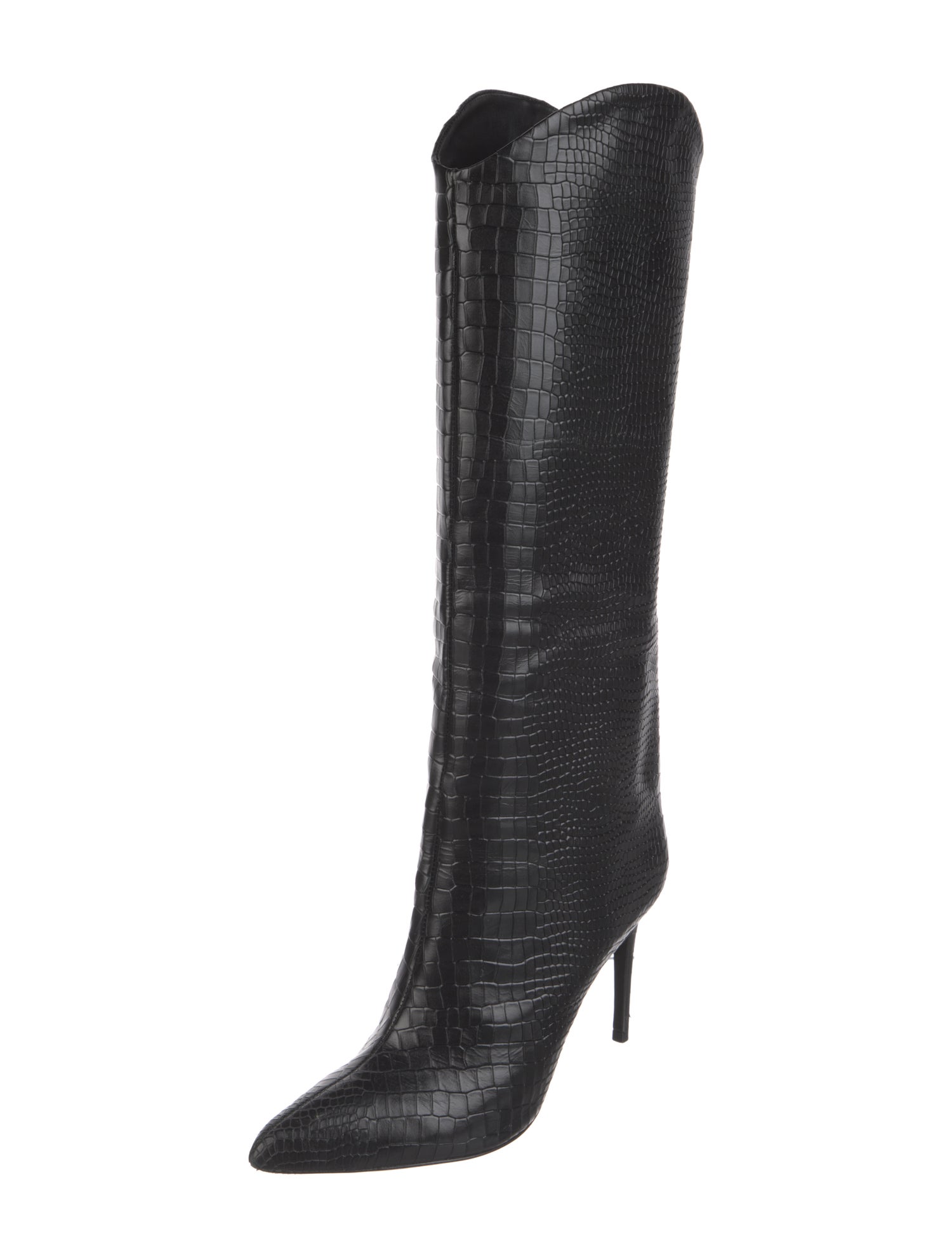 Schutz Embossed Leather Boots