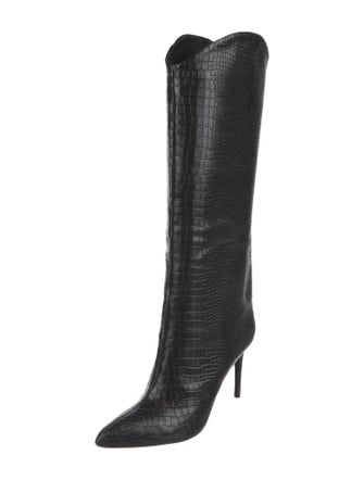 Schutz Embossed Leather Boots