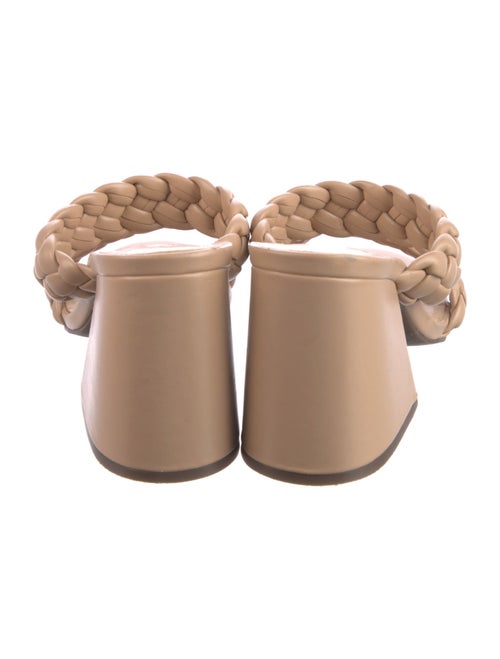 Schutz Leather Braided Accents Slides