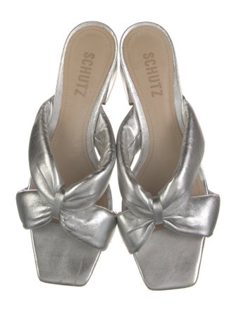 Schutz Leather Slides