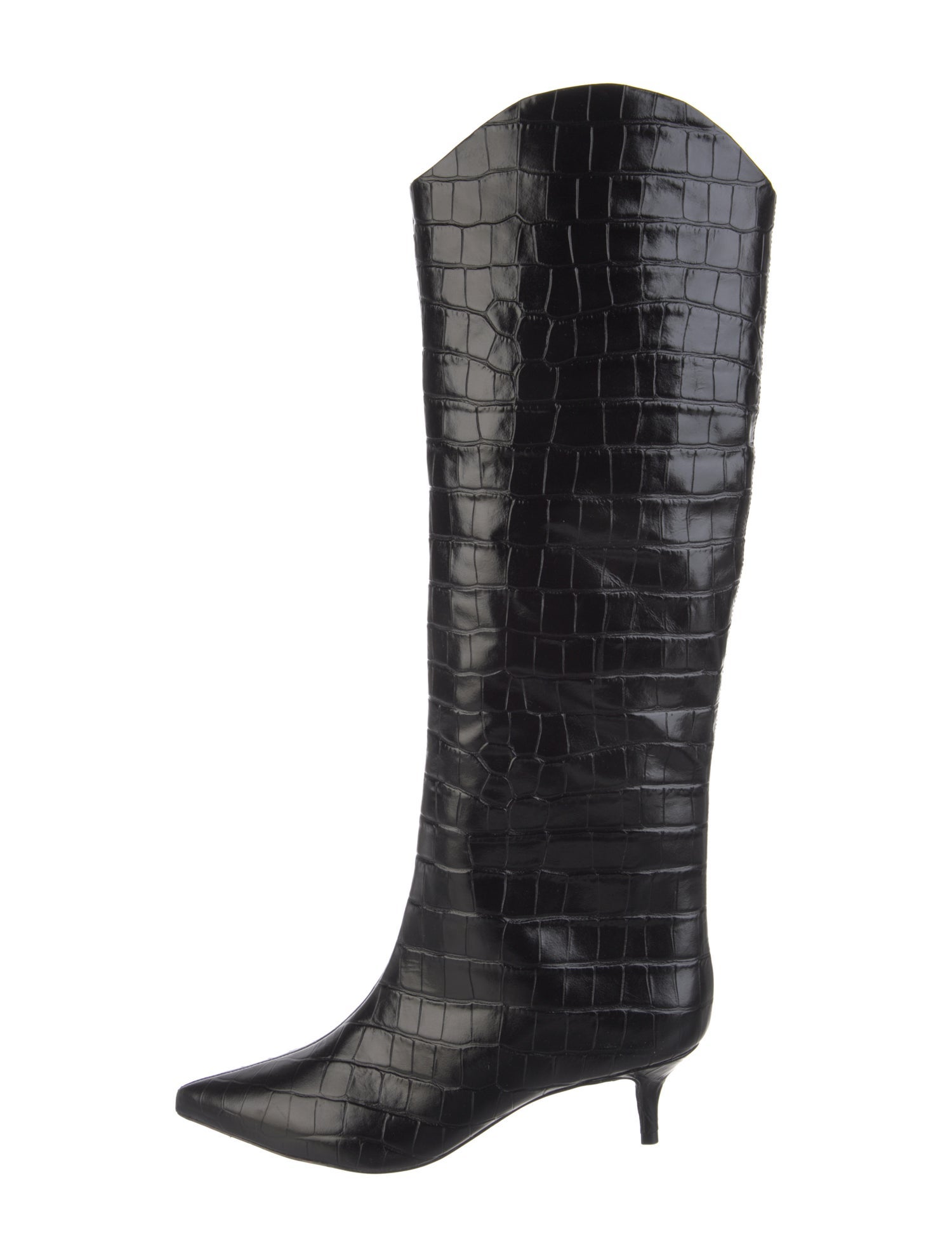 Schutz Embossed Leather Boots