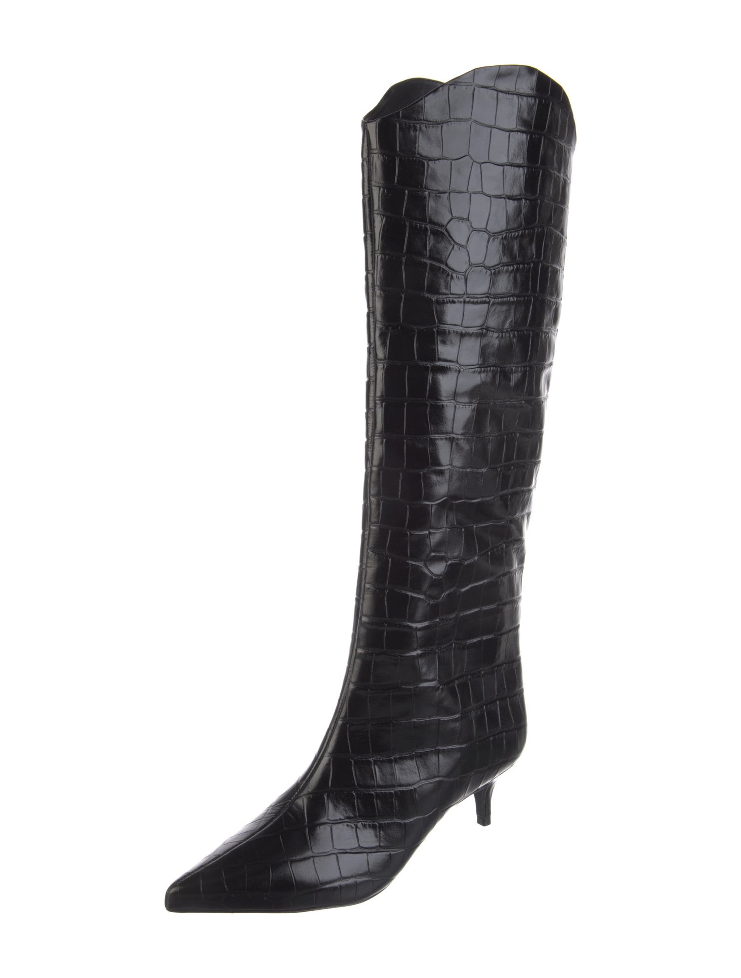 Schutz Embossed Leather Boots