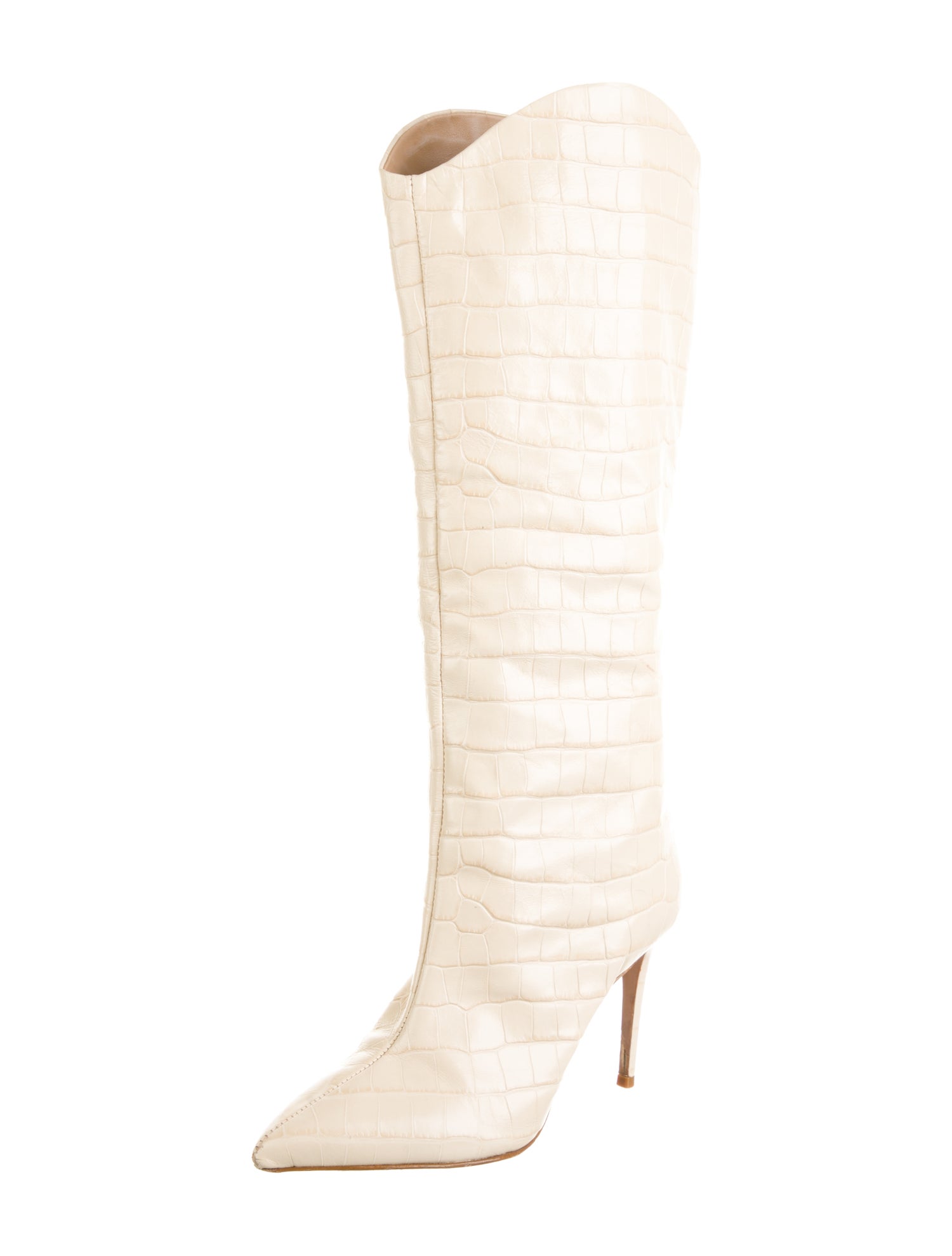 Schutz Embossed Leather Boots