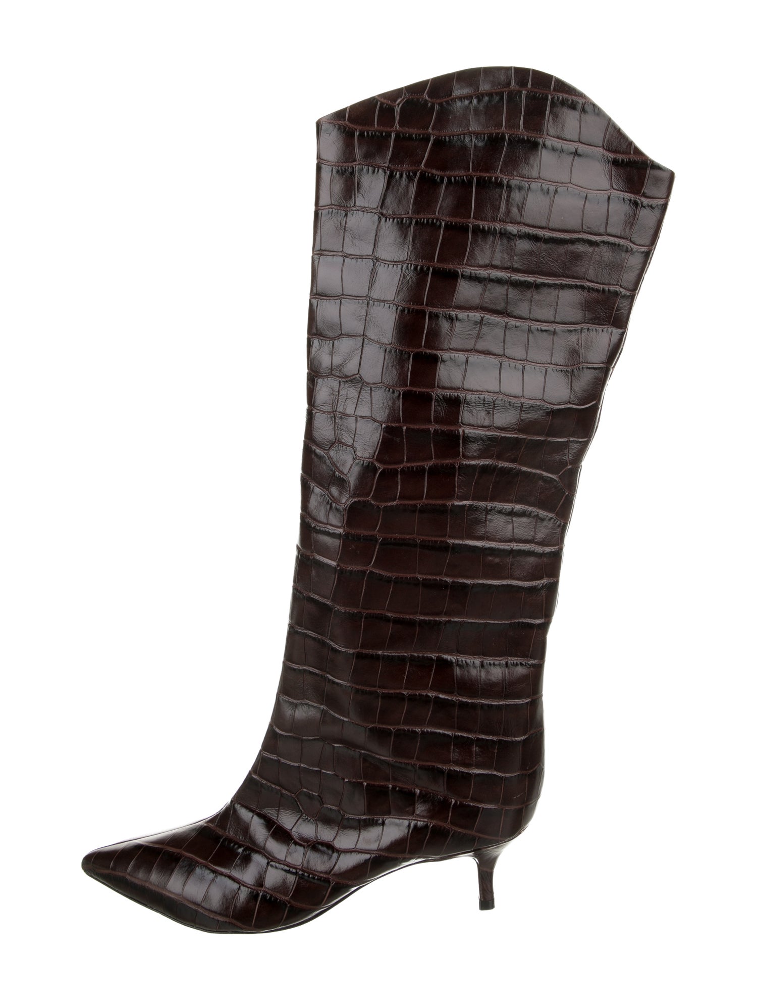 Schutz Embossed Leather Boots