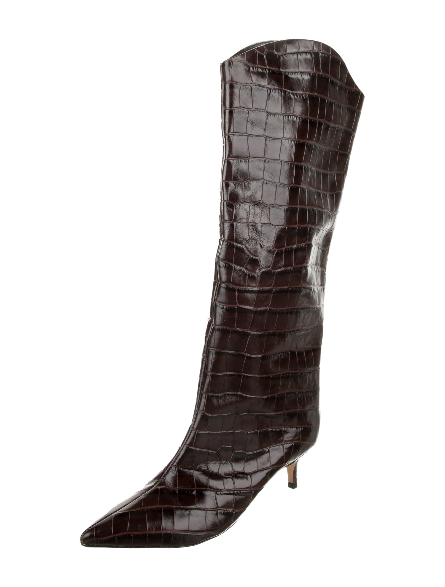 Schutz Embossed Leather Boots