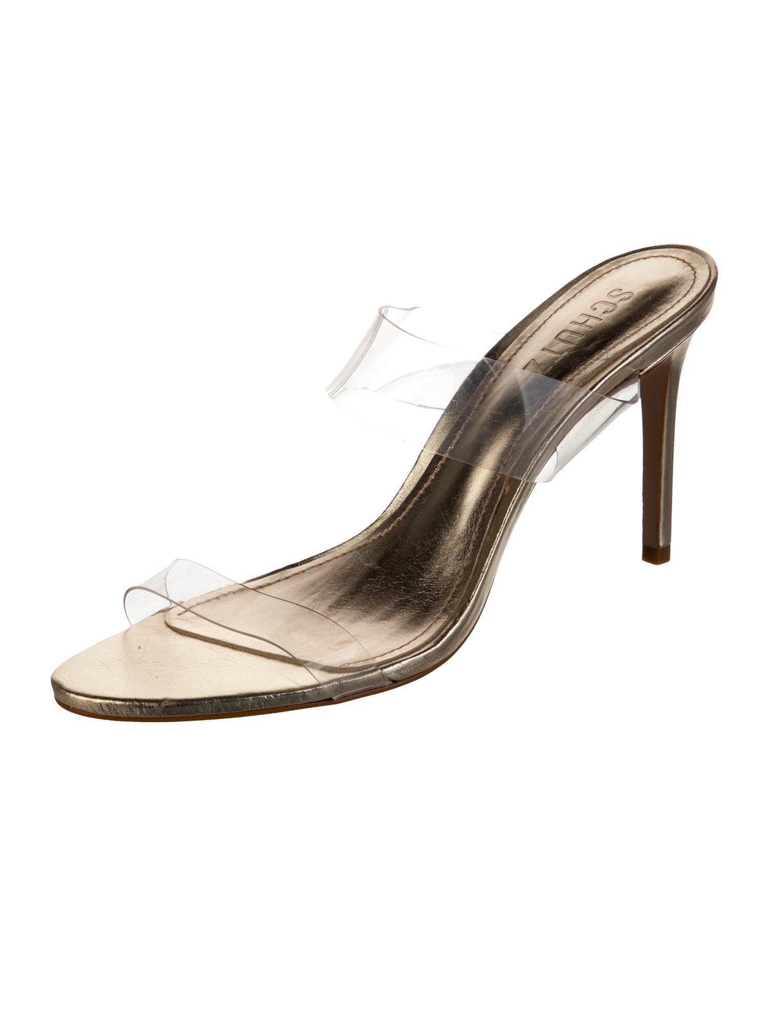 Schutz Leather Slides