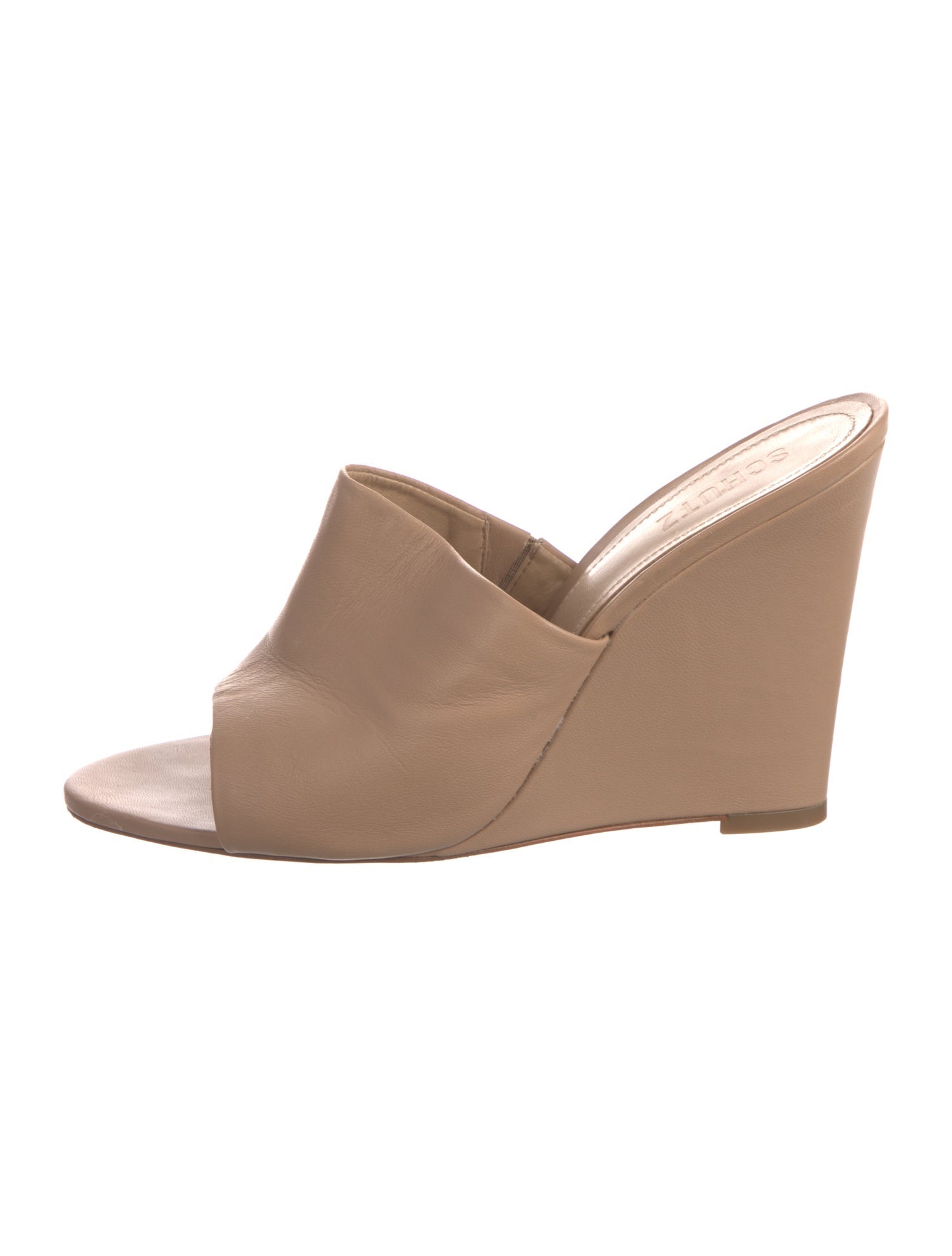 Schutz Leather Slides