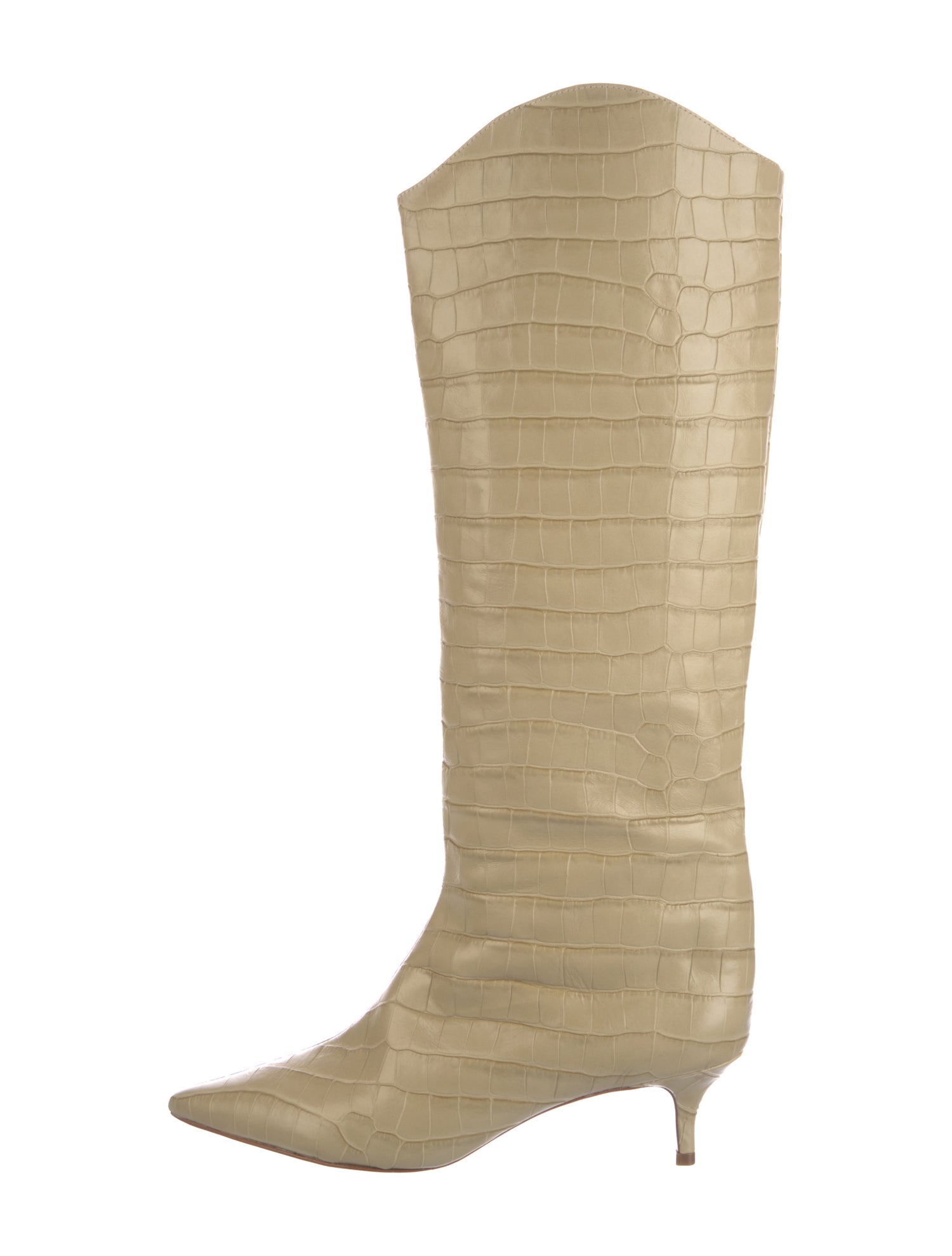 Schutz Embossed Leather Boots