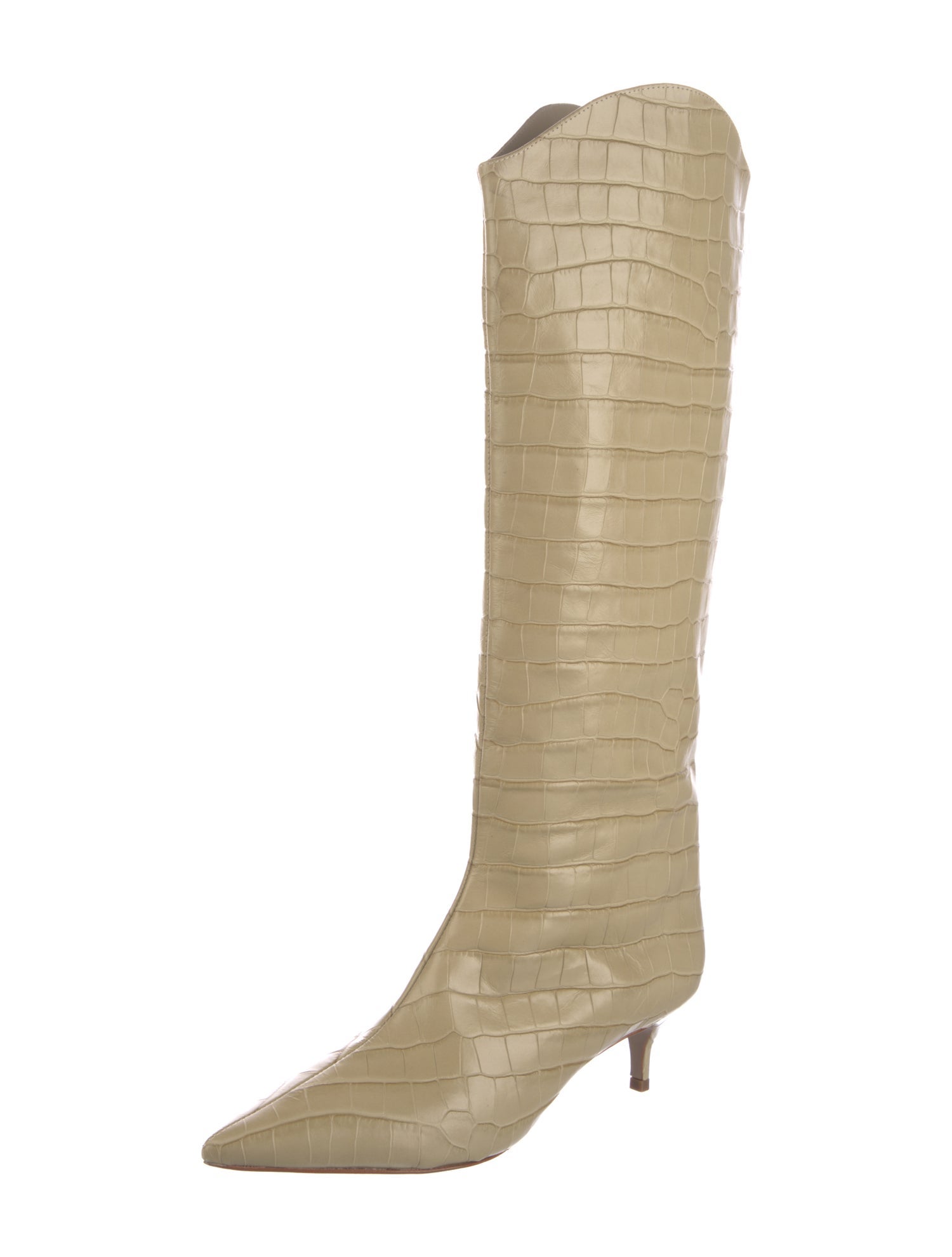 Schutz Embossed Leather Boots