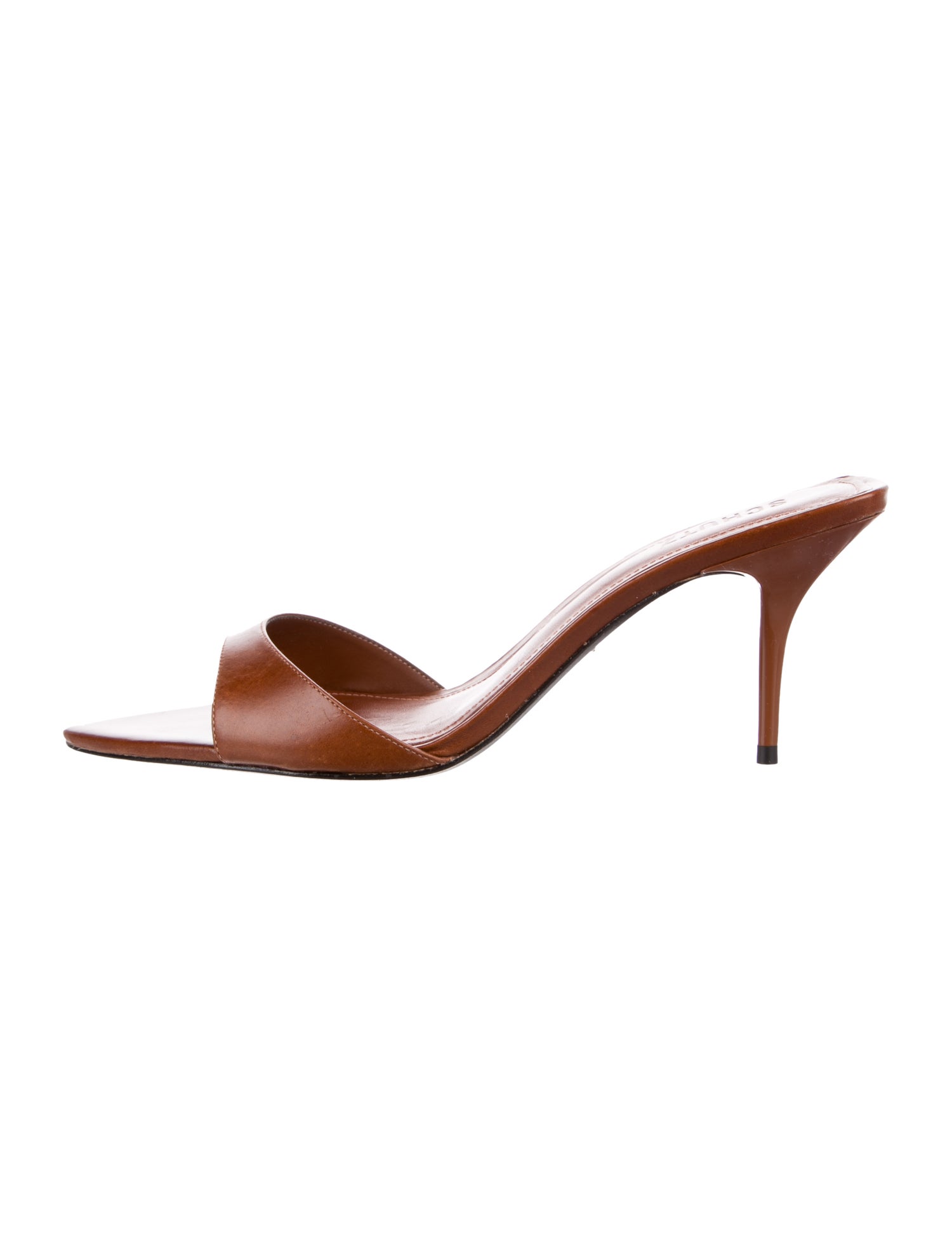 Schutz Leather Slides