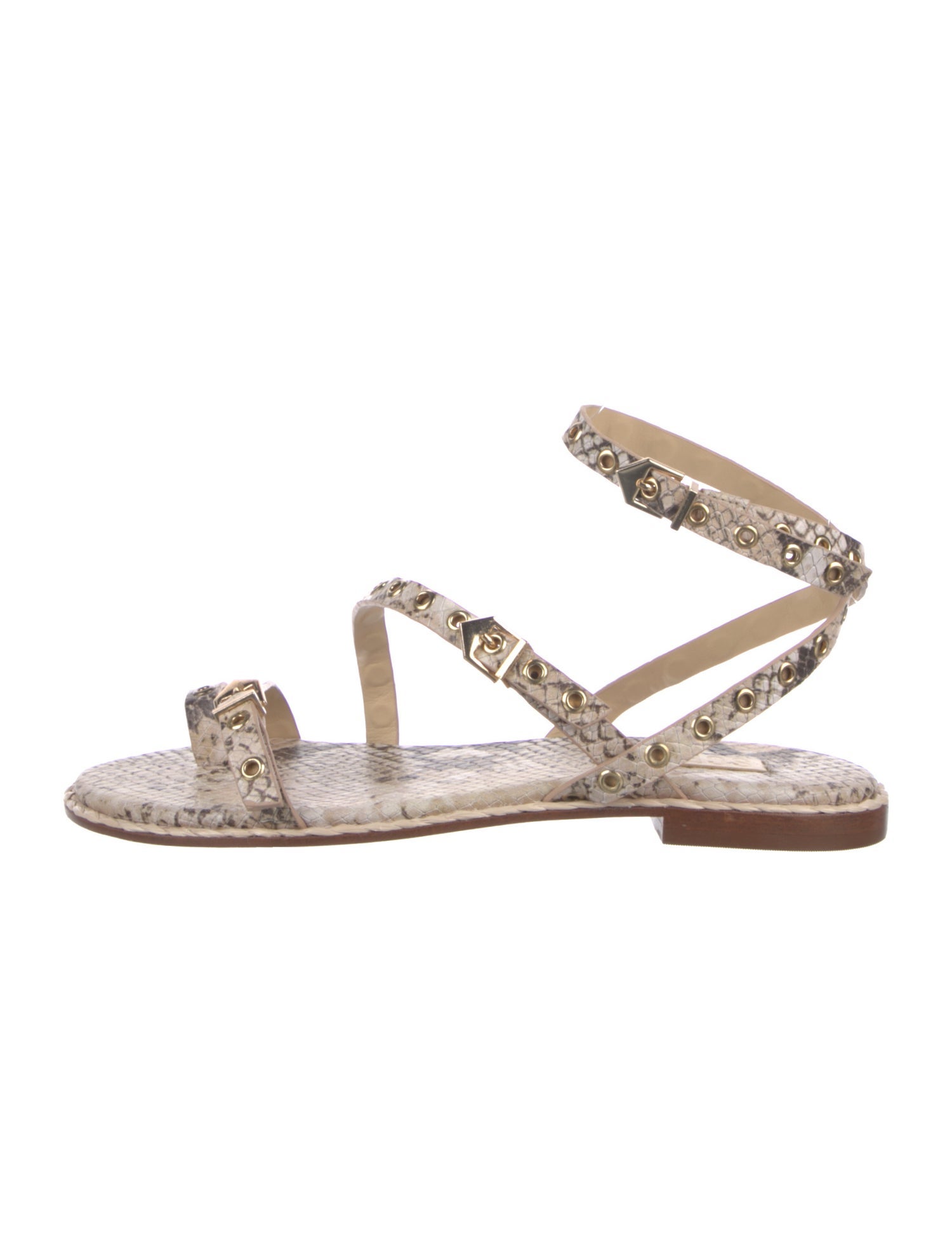 Schutz Leather Animal Print Espadrilles