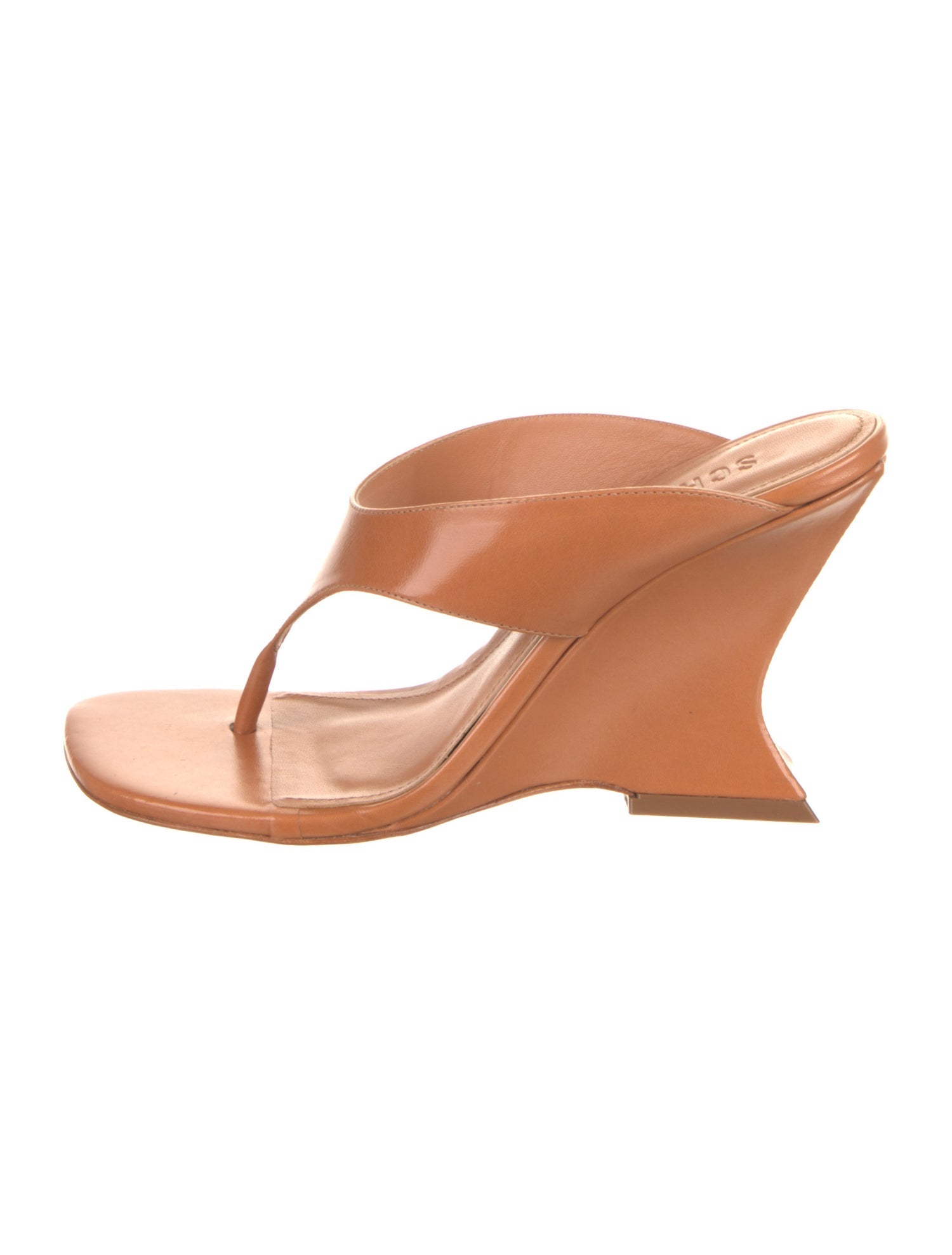 Schutz Leather Slides