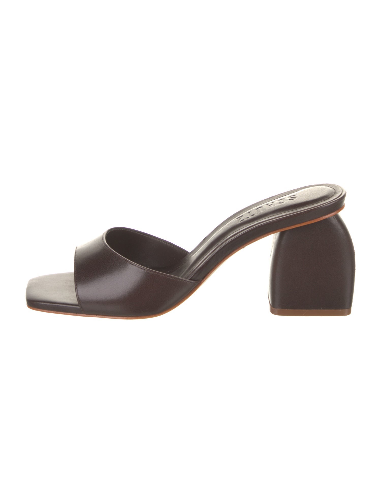 Schutz Leather Slides
