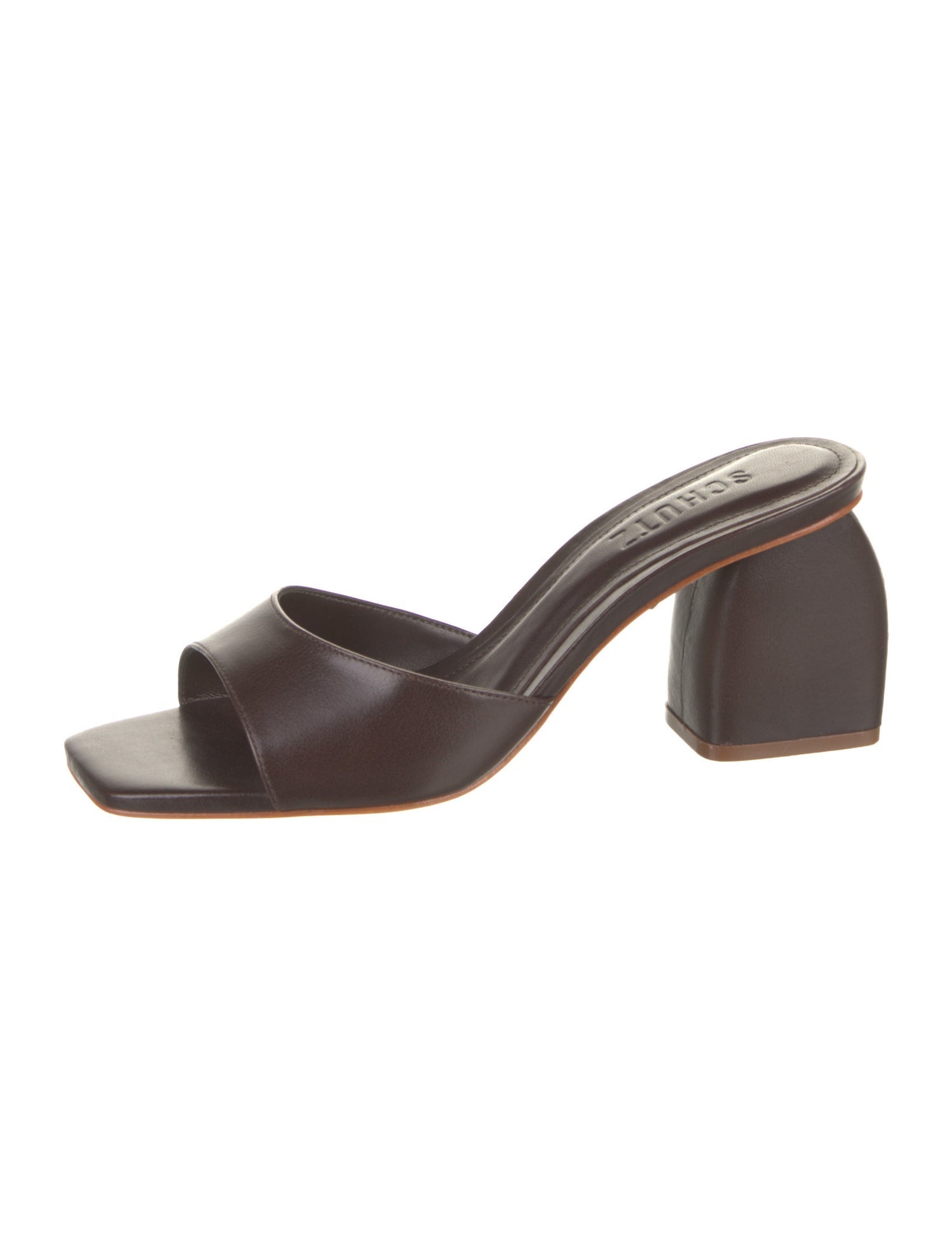 Schutz Leather Slides